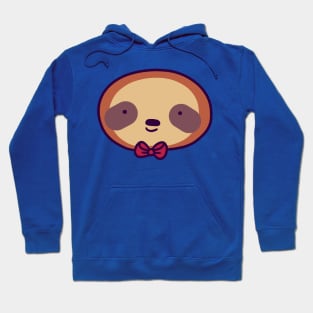 Cute Bowtie Sloth Face Hoodie